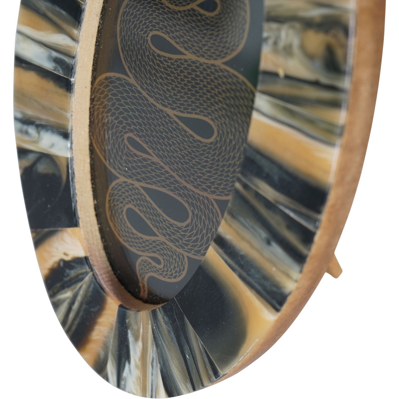 Tortoiseshell Style Oval Photo Frame 8x15cm